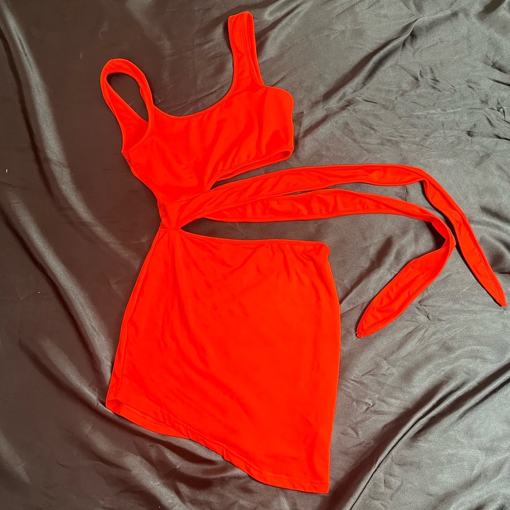 Dark Orange Women’s Evenning Dress
